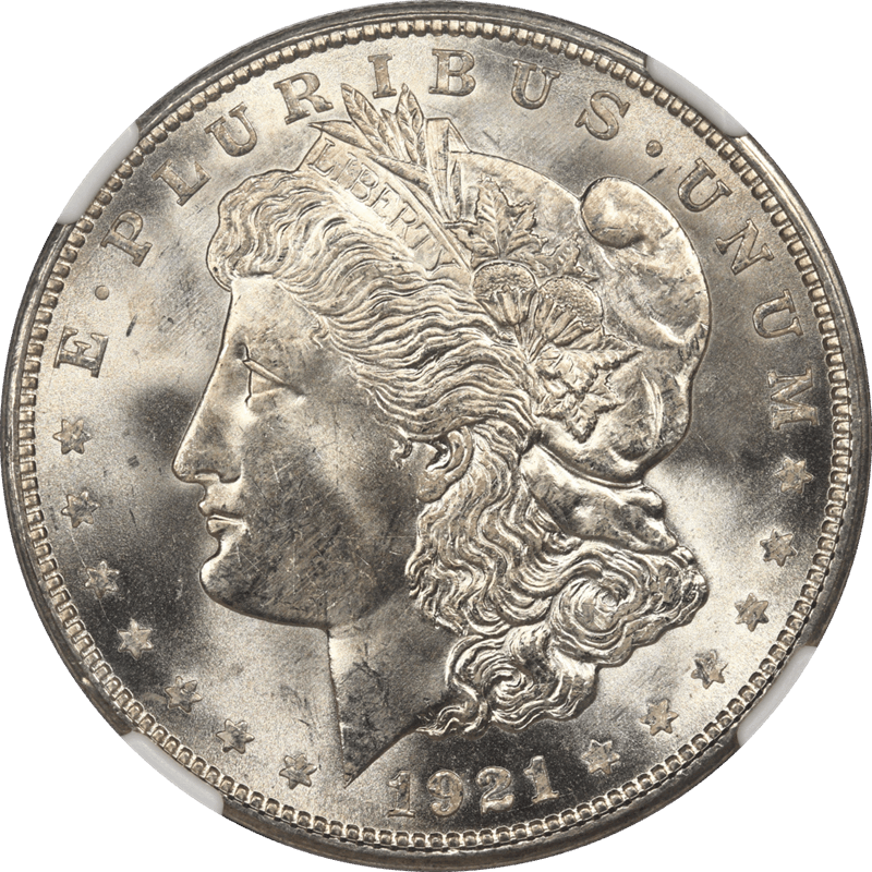 1921-D Morgan Silver Dollar $1 NGC and CAC MS 66 + Fantastic PQ+ Coin
