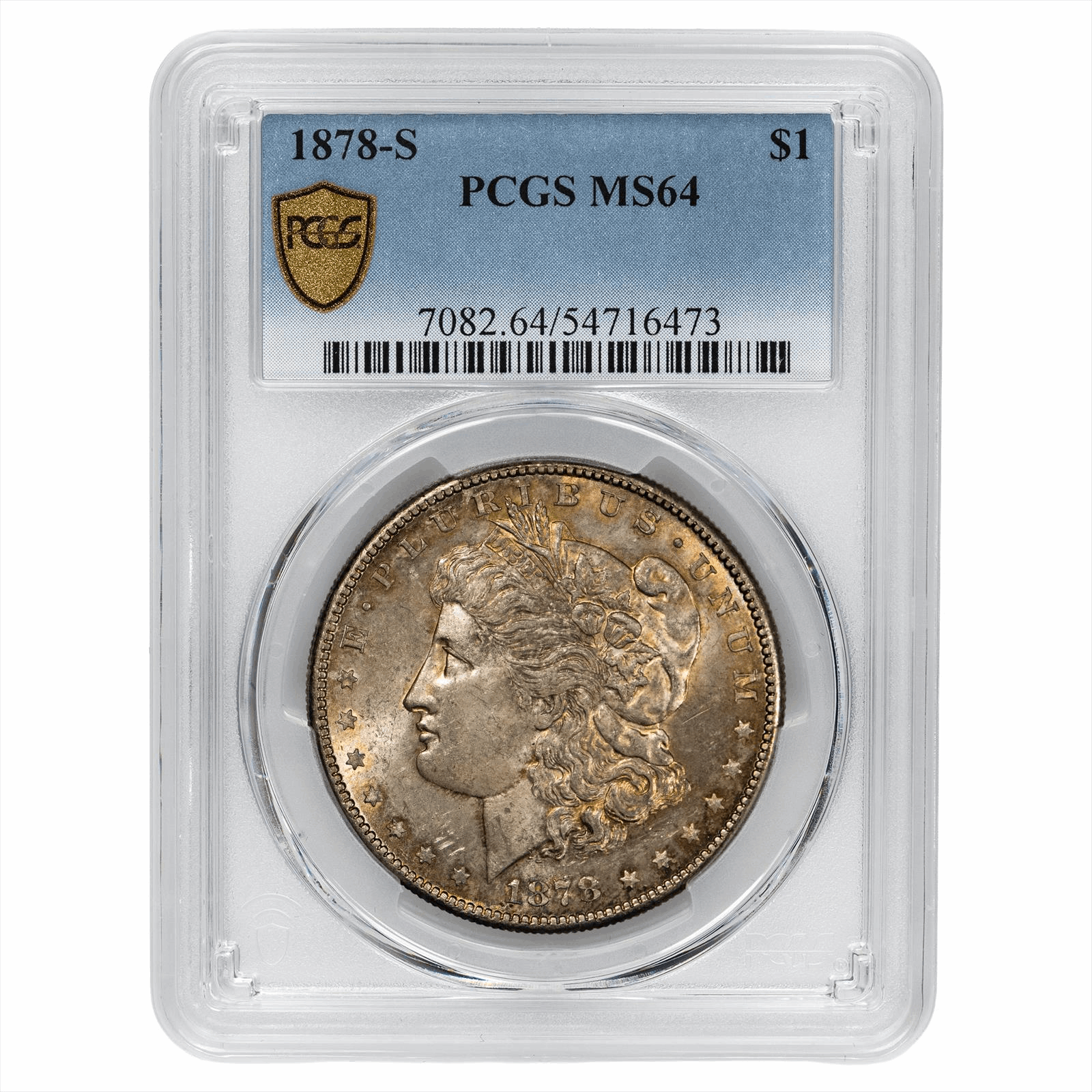 1878-S Morgan Silver Dollar $1 PCGS MS 64