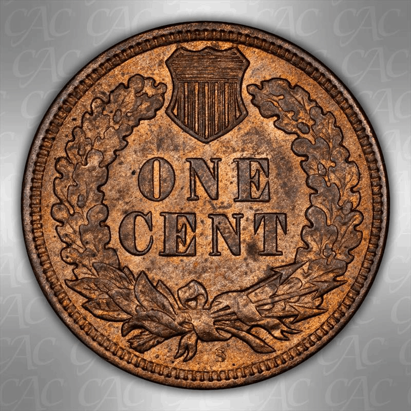 1909-S Indian 1C CACG MS 63 RB