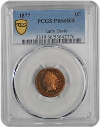 1877 Indian Head PCGS RB 66