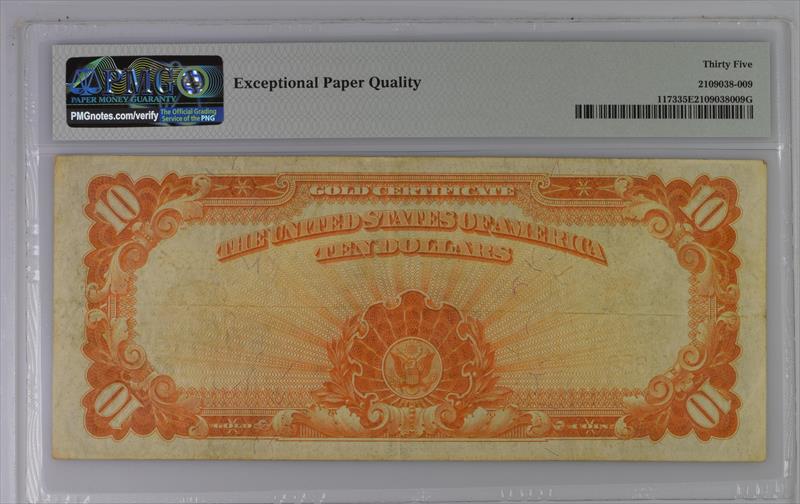 Fr. 1173 1922 $10 Gold Certificate PMG 35 EPQ 
