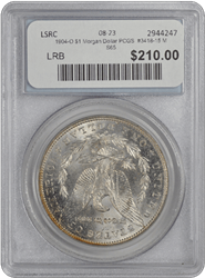 1904-O $1 Morgan Dollar PCGS  #3418-15 MS65