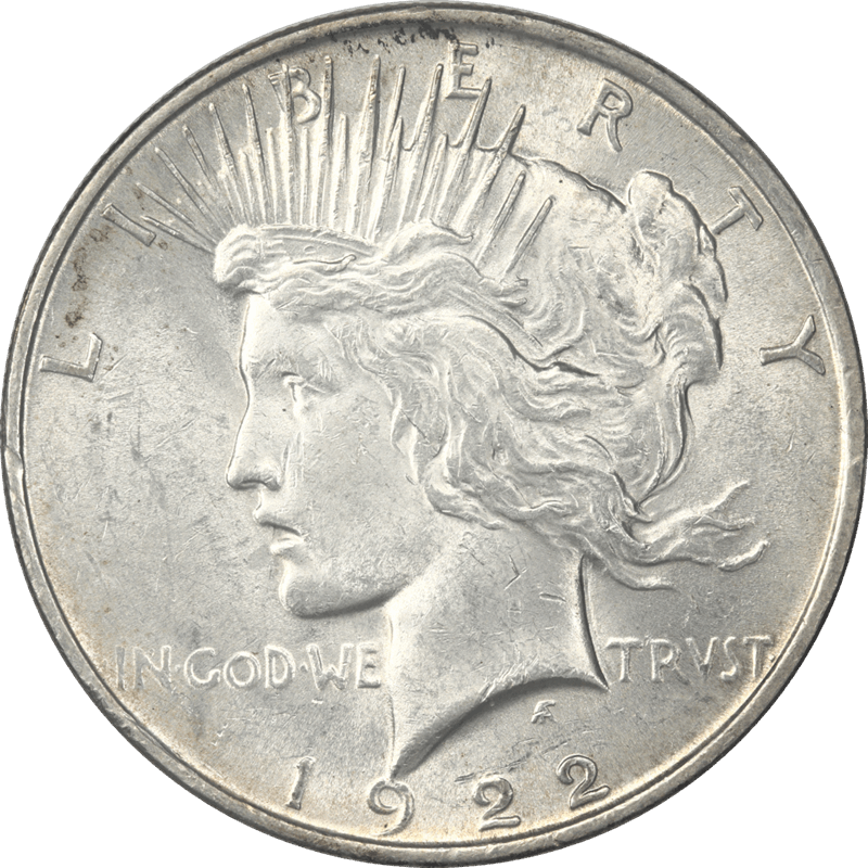 1922 Silver Peace Silver Dollar $1, Uncirculated - Nice Coin 