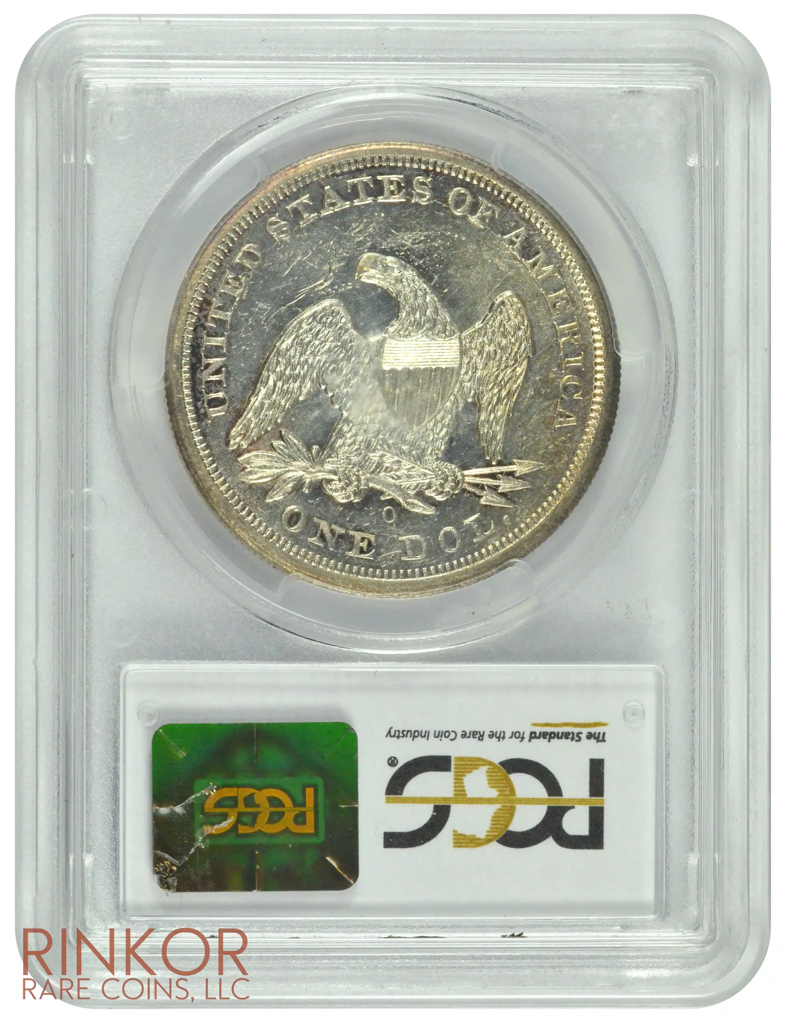 1860-O $1 PCGS MS 62 CAC