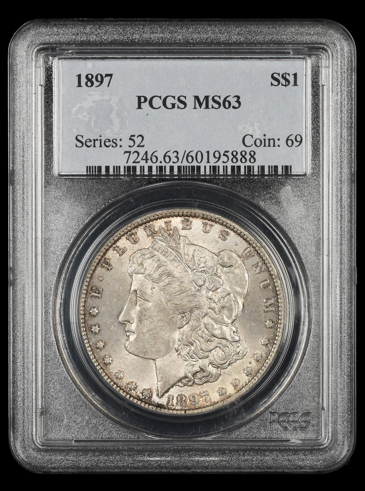 1897 $1 PCGS MS 63