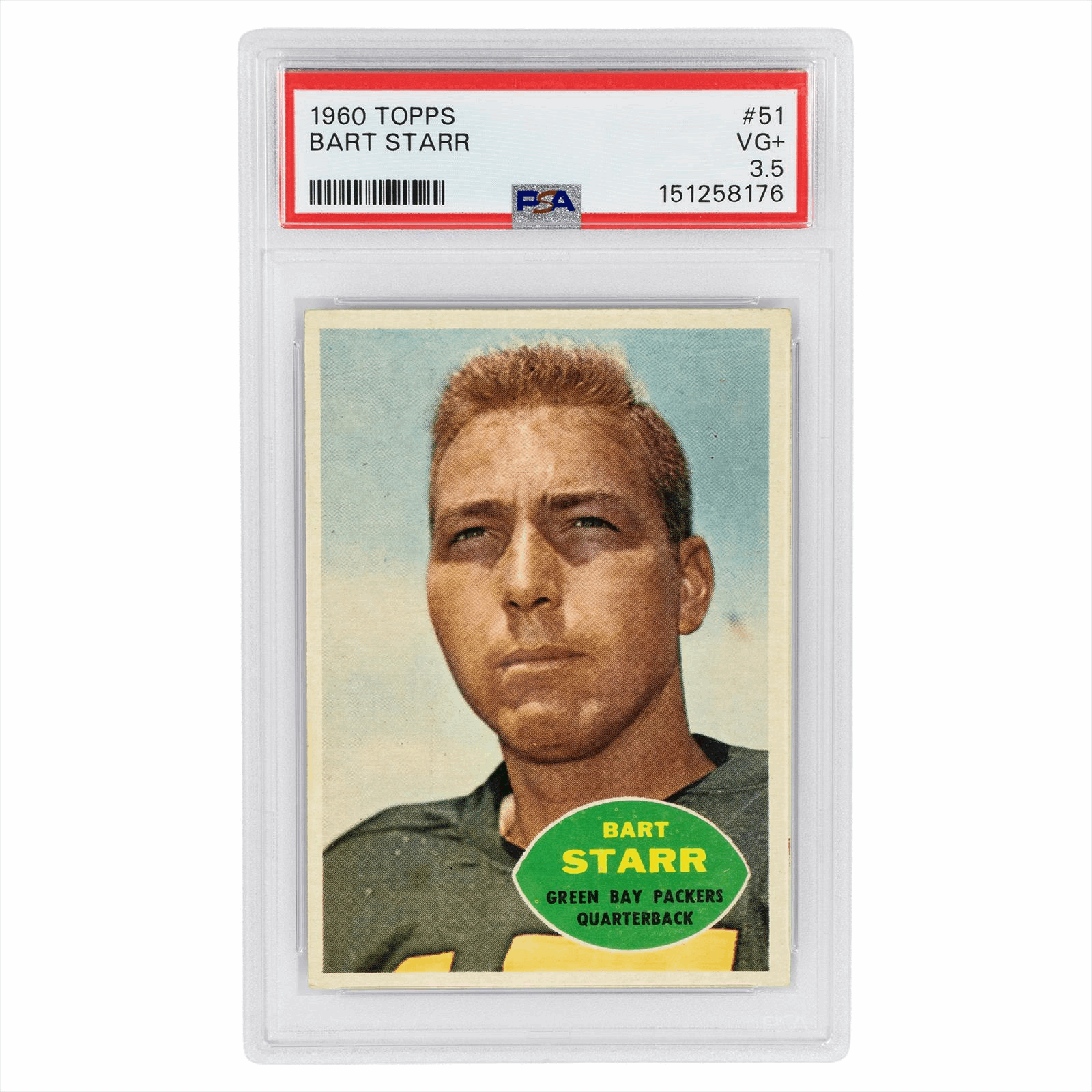 1960 Topps Bart Starr #51 PSA VG+ 3.5 Cert #151258176