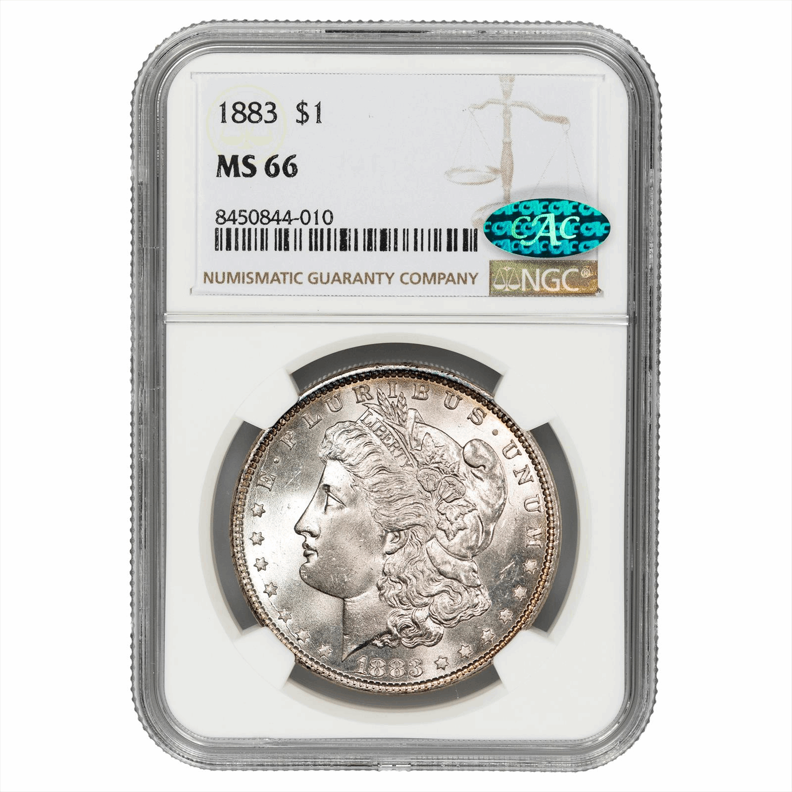 1883 Morgan Dollar $1 NGC MS 66 CAC