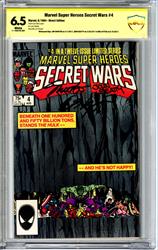 Marvel Super Heroes Secret Wars #4 CBCS 6.5 Signed by Jim Shooter, John Beatty, & Bob Layton 