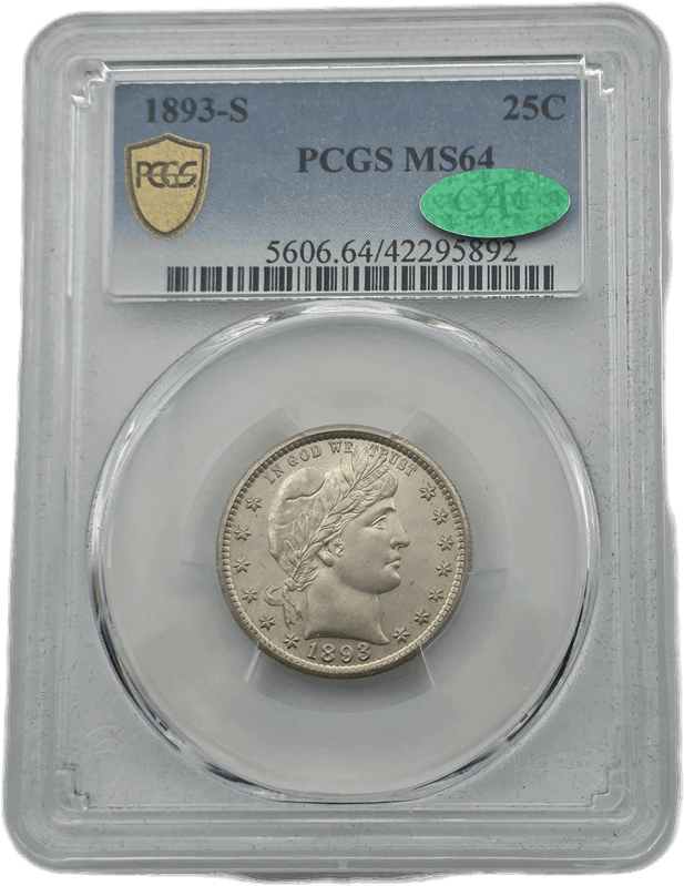 1893-S Barber PCGS MS64 CAC 