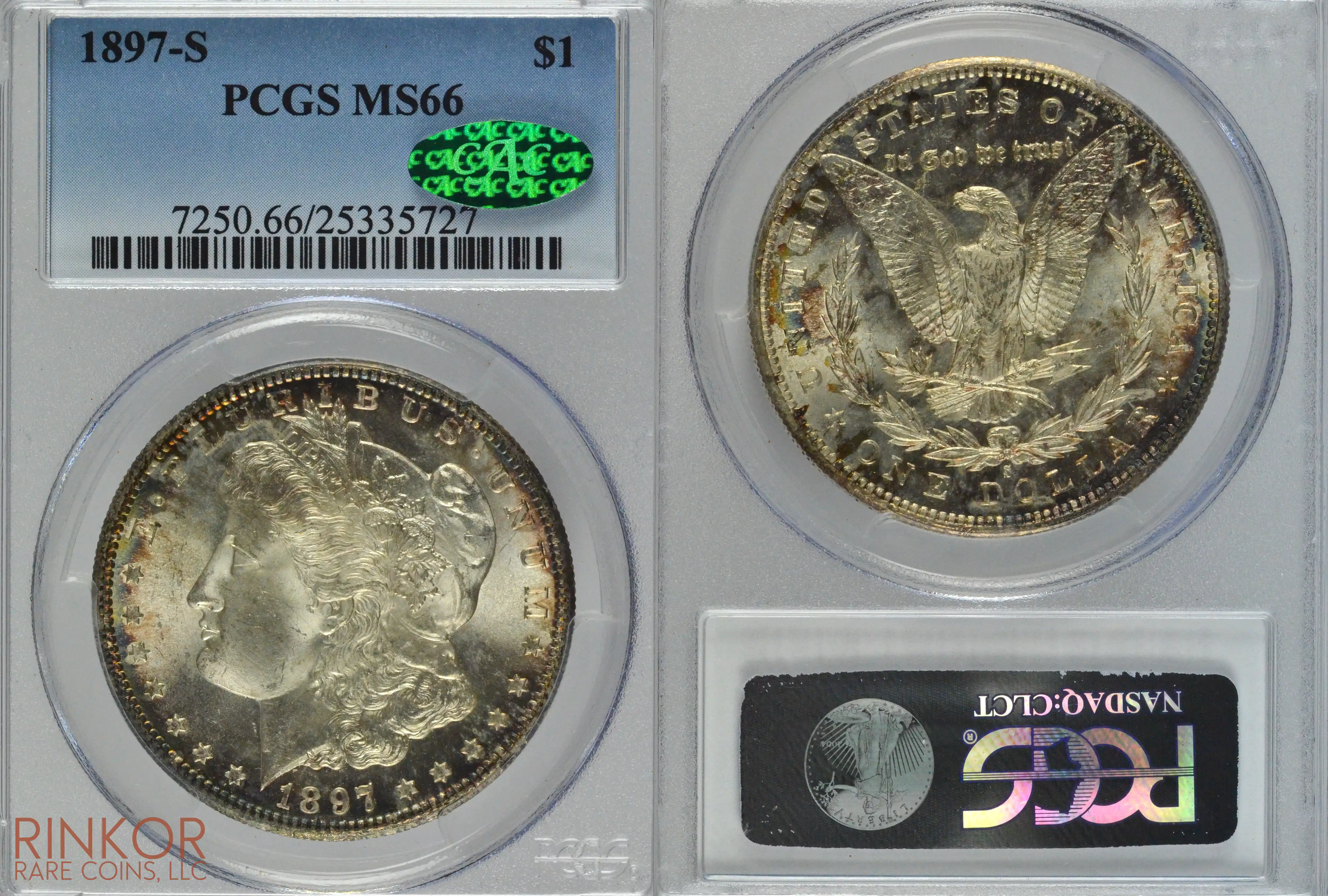 1897-S $1 PCGS MS 66 CAC