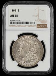 1893 $1 NGC AU-55