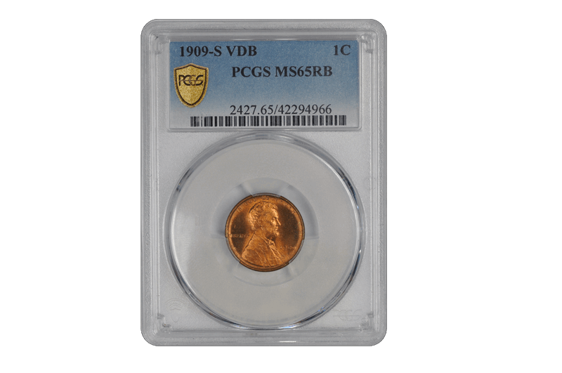 1909-S VDB Lincoln Wheat PCGS MS65RB MS 65 RB