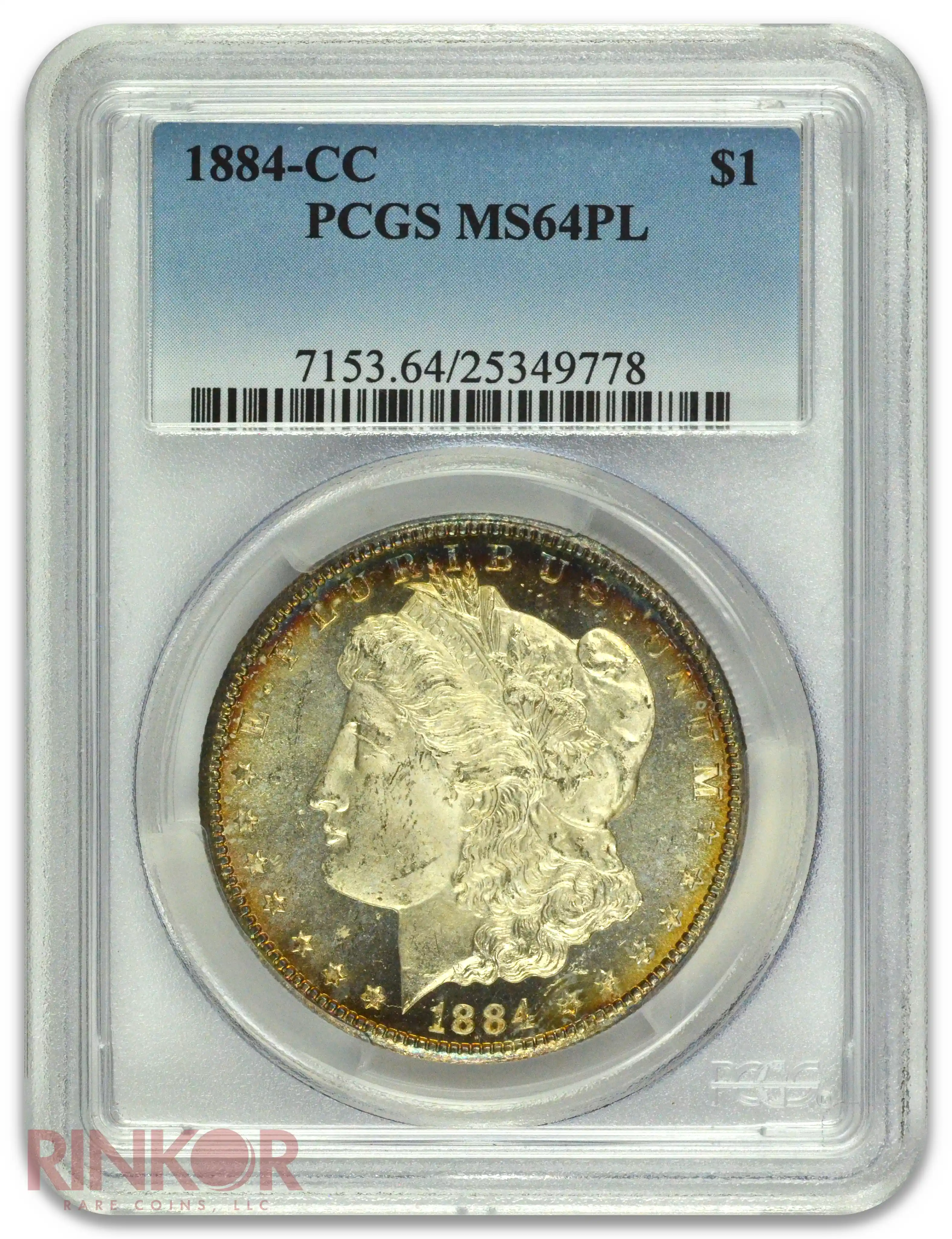 1884-CC $1 Morgan Dollar PCGS MS 64 PL