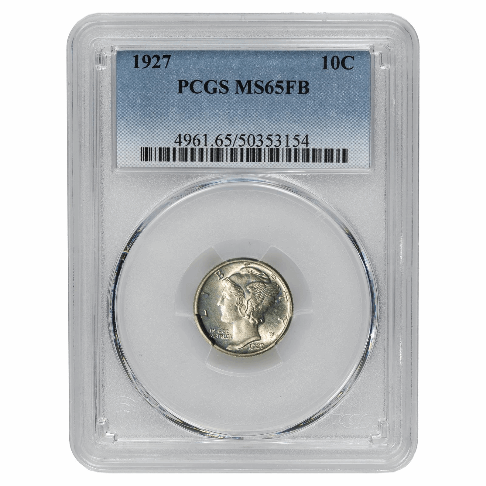 1927 Mercury Dime 10C PCGS MS 65 FB