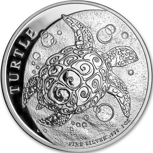 1oz New Zealand Silver $2 Hawksbill Turtle Round -Assorted Dates- 