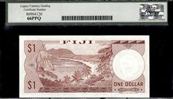 Fiji Central Monetary Authority 1 Dollar ND (1974) Gem New 66PPQ 