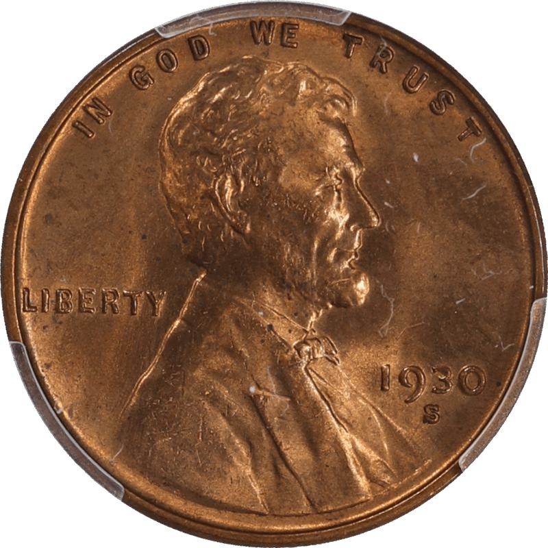1930-S Lincoln Wheat Cent 1C PCGS MS 65 RD