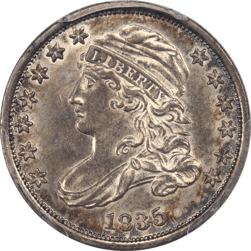 1835 Capped Bust Dime 10c PCGS MS62  - Nice Original Coin