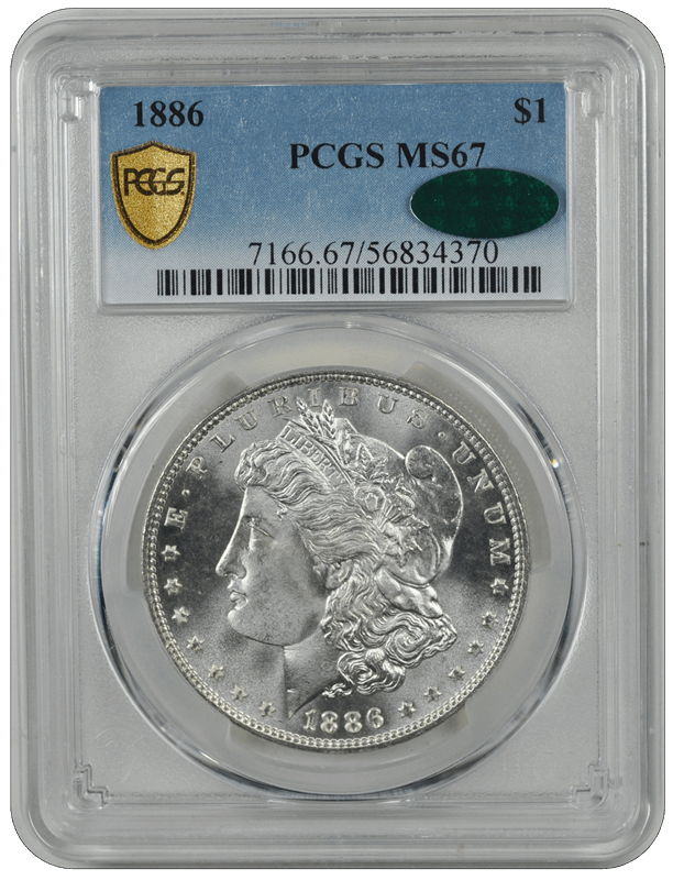 1886 Morgan PCGS CAC MS 67