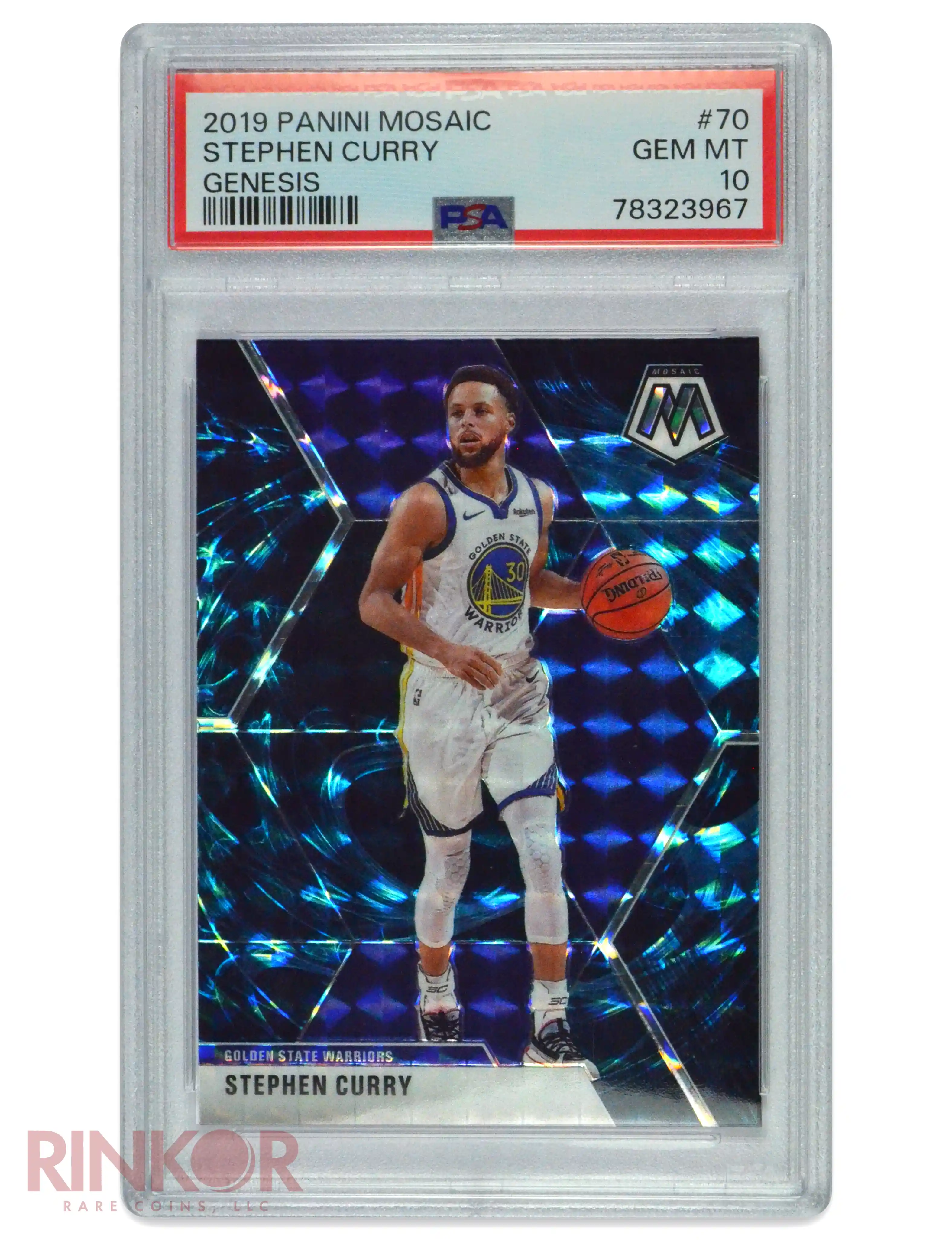 2019 Panini Mosaic Genesis Stephen Curry #70 PSA GEM MT 10
