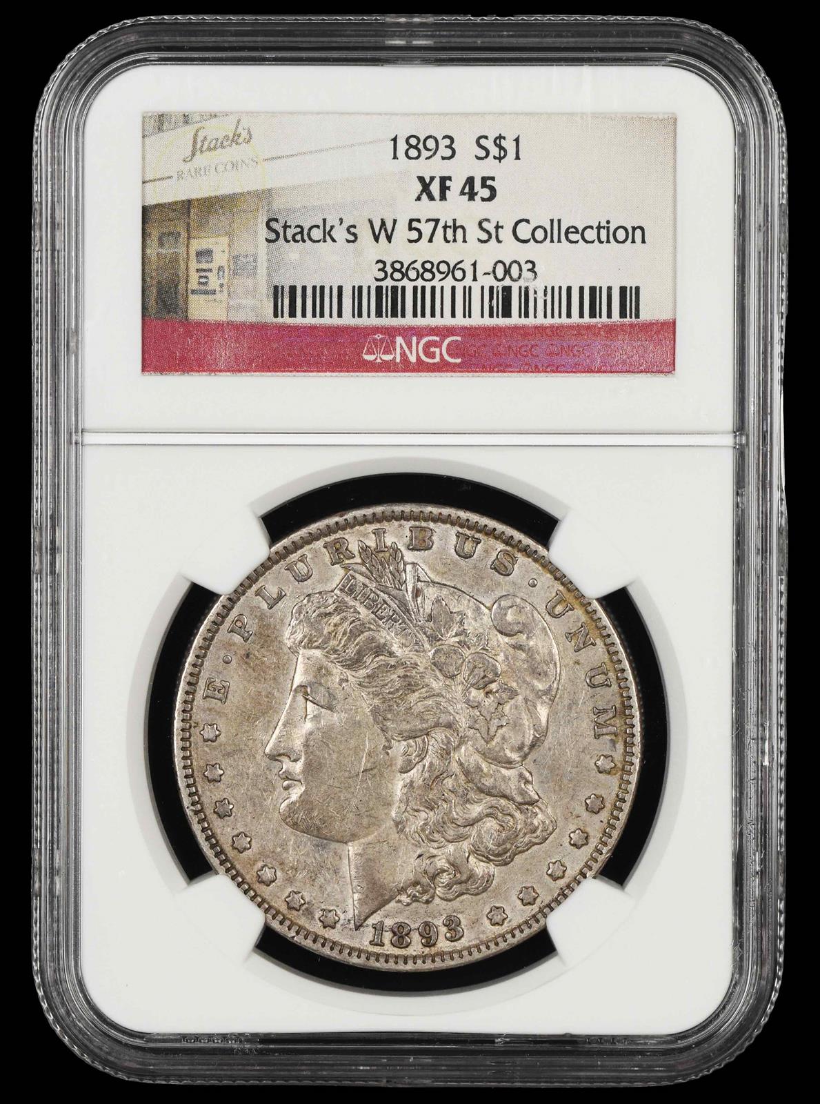 1893 $1 Stacks W 57th St Collection NGC XF-45