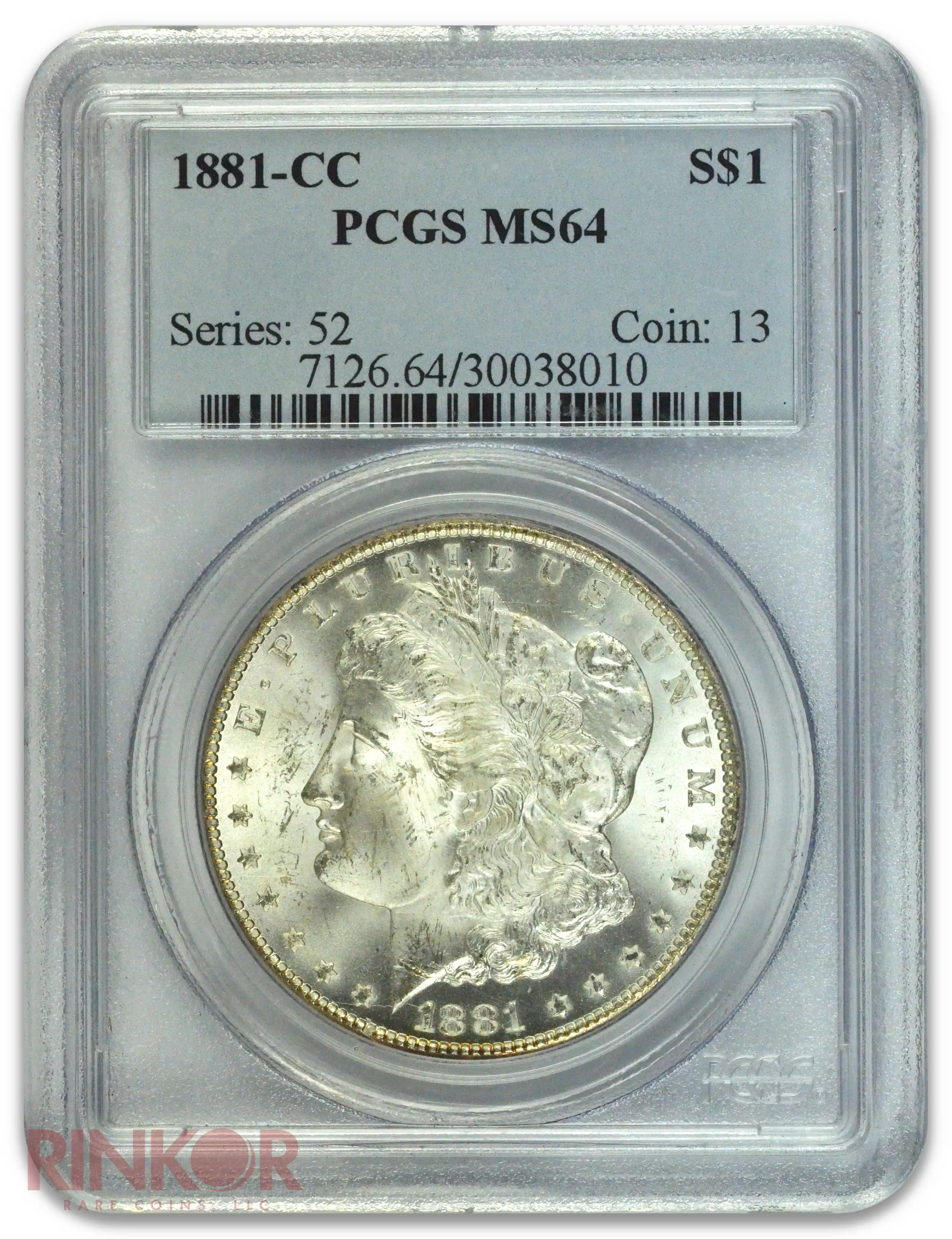 1881-CC $1 Morgan Dollar PCGS MS 64 