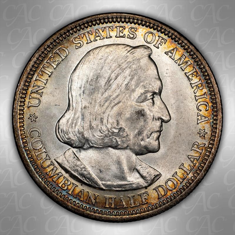 1893 50C Columbian Exposition CACG MS 65