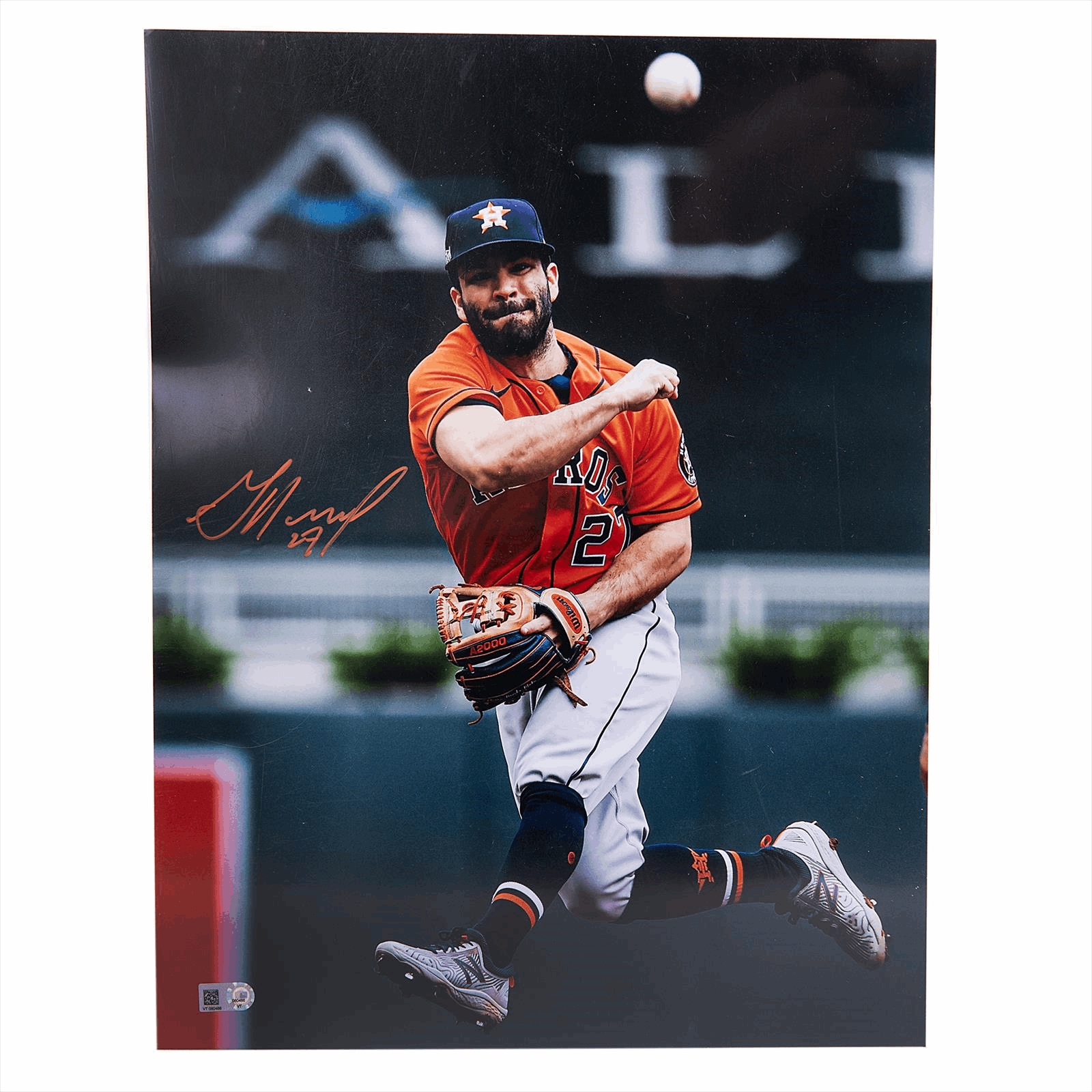 Jose Altuve Autographed 11x14 Photo MLB Certified 