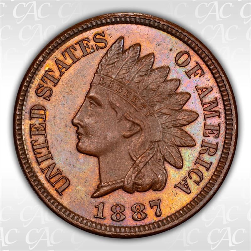 1887 1C CACG  PR65BN