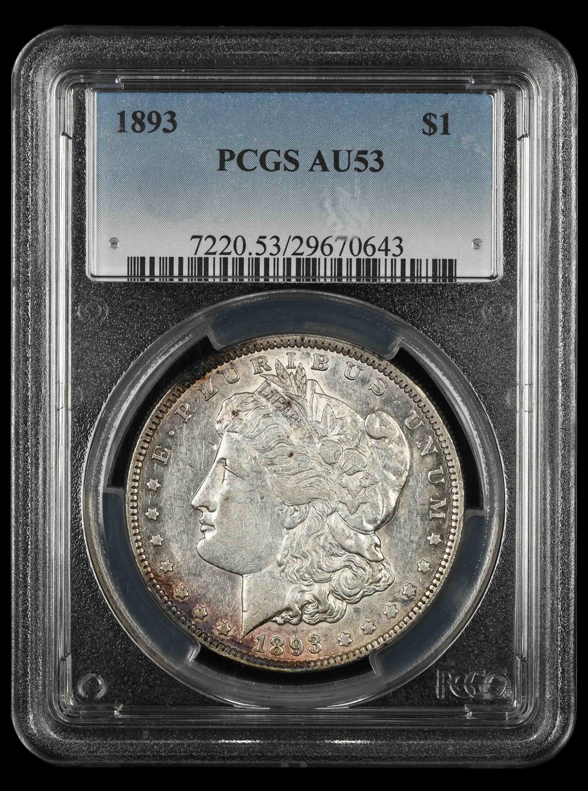 1893 $1 PCGS AU-53