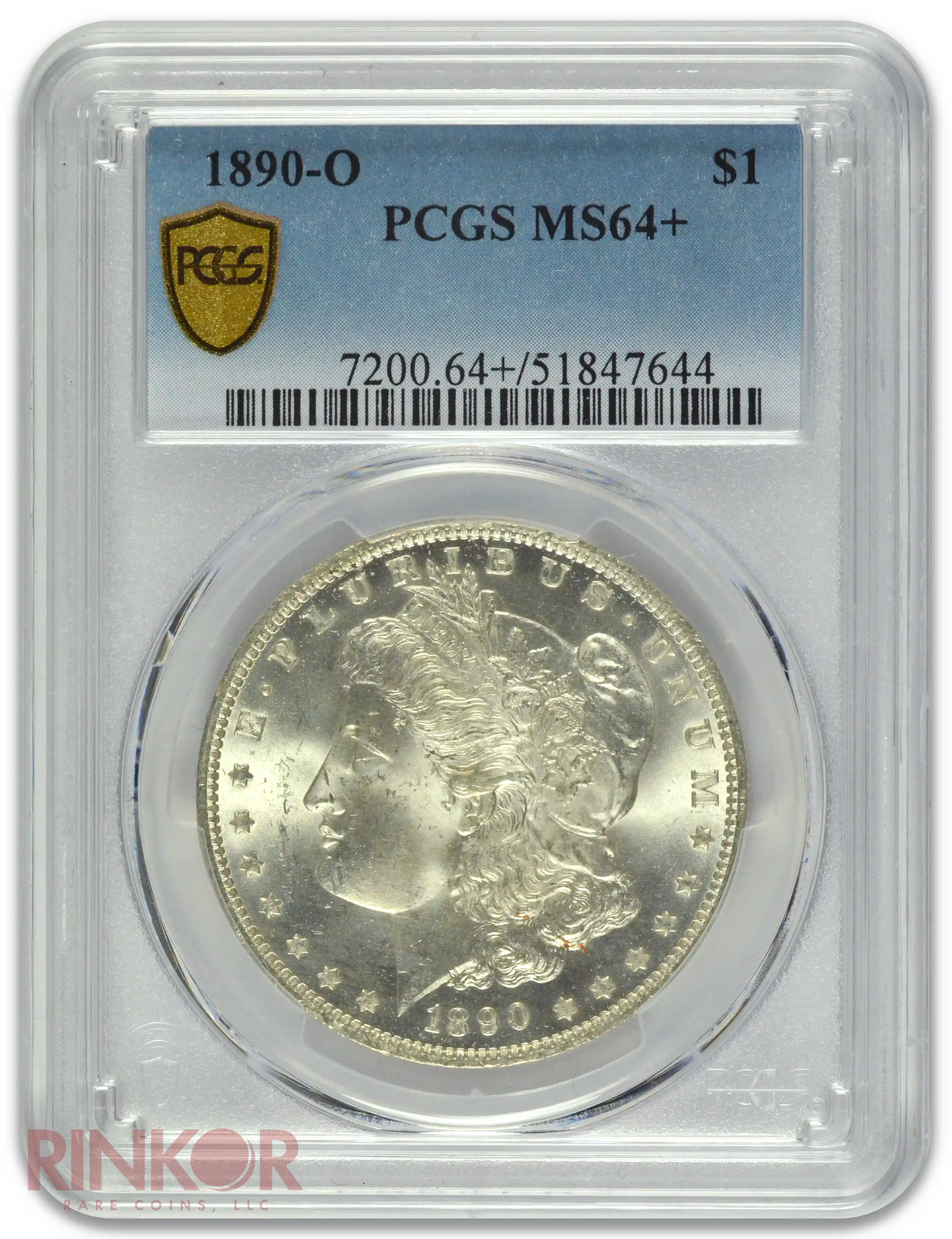 1890-O $1 PCGS MS 64+