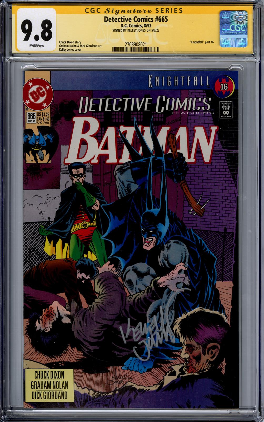 Detective Comics #665 CGC Signature Series 9.8 (D.C., 1993) Signedf by Kelley Jones 