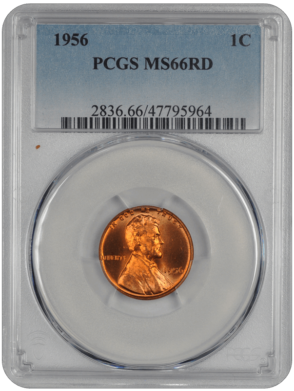 1956 Lincoln PCGS RD 66