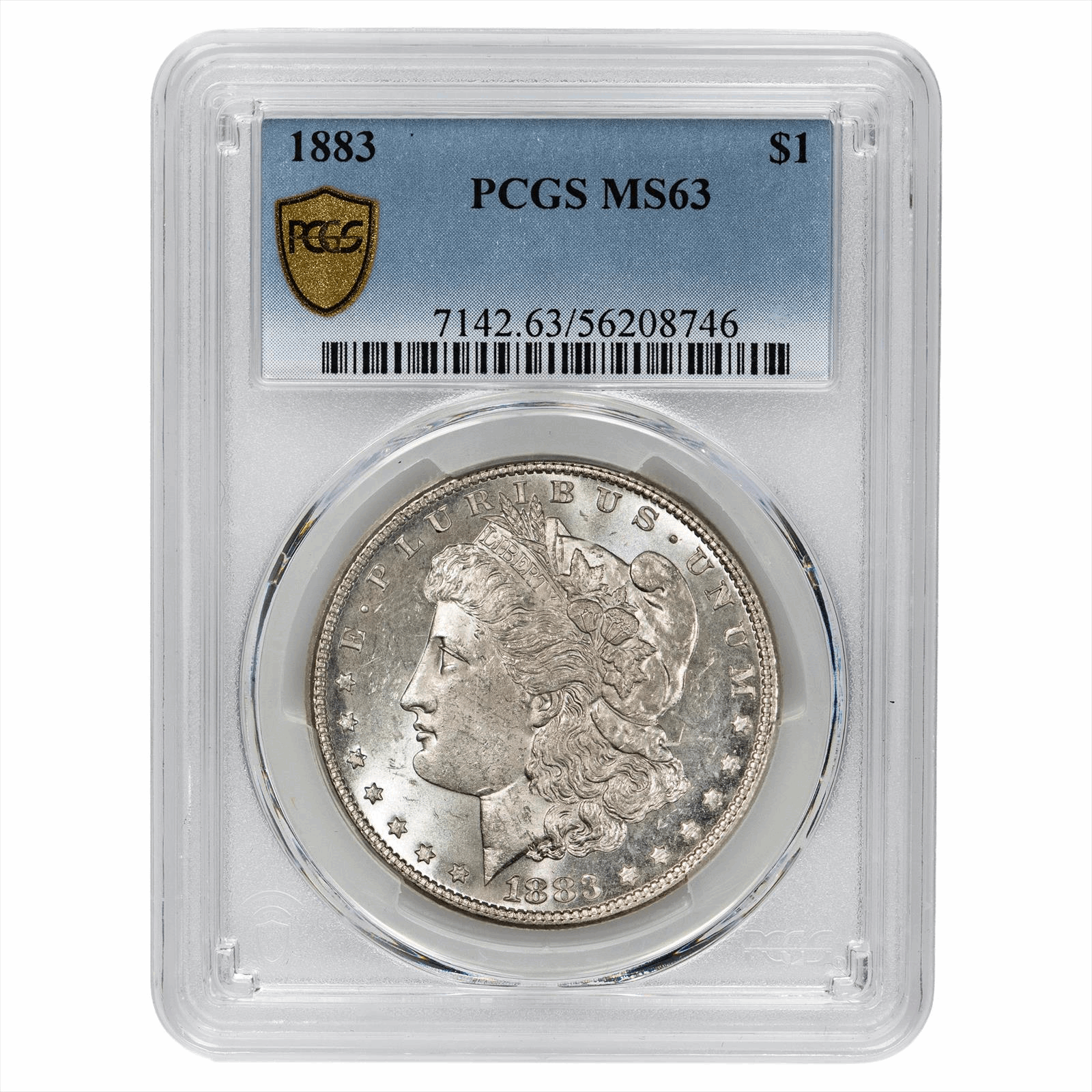 1883 Morgan Silver Dollar $1 PCGS MS 63