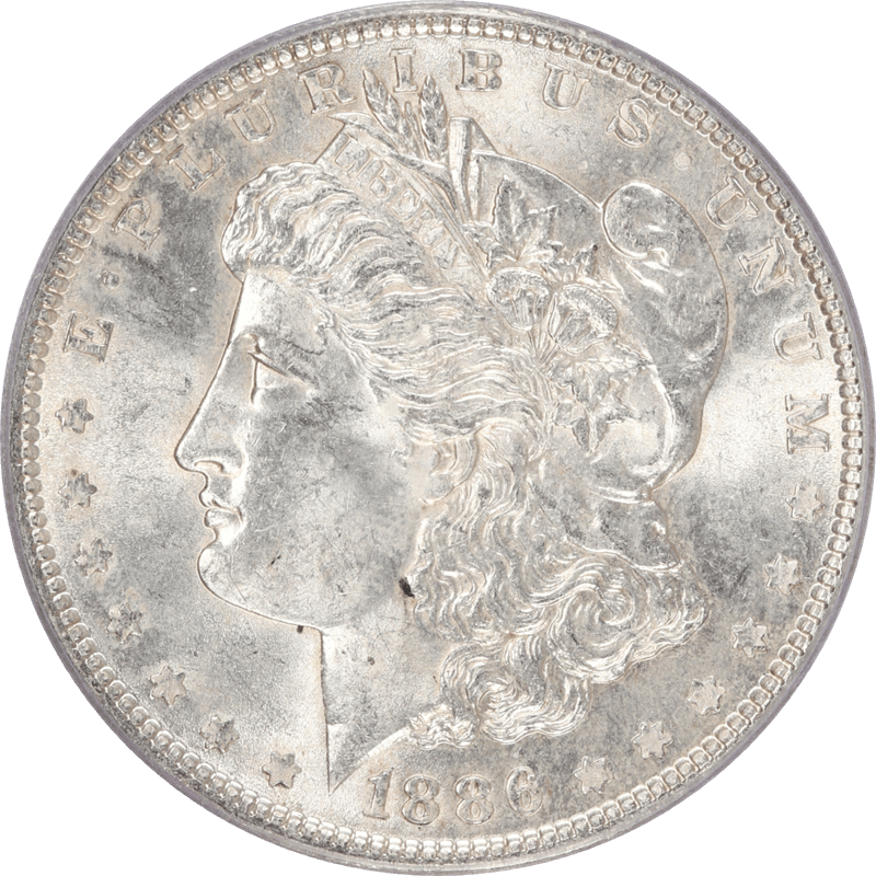 1886 Morgan S$1 PCGS MS 62 