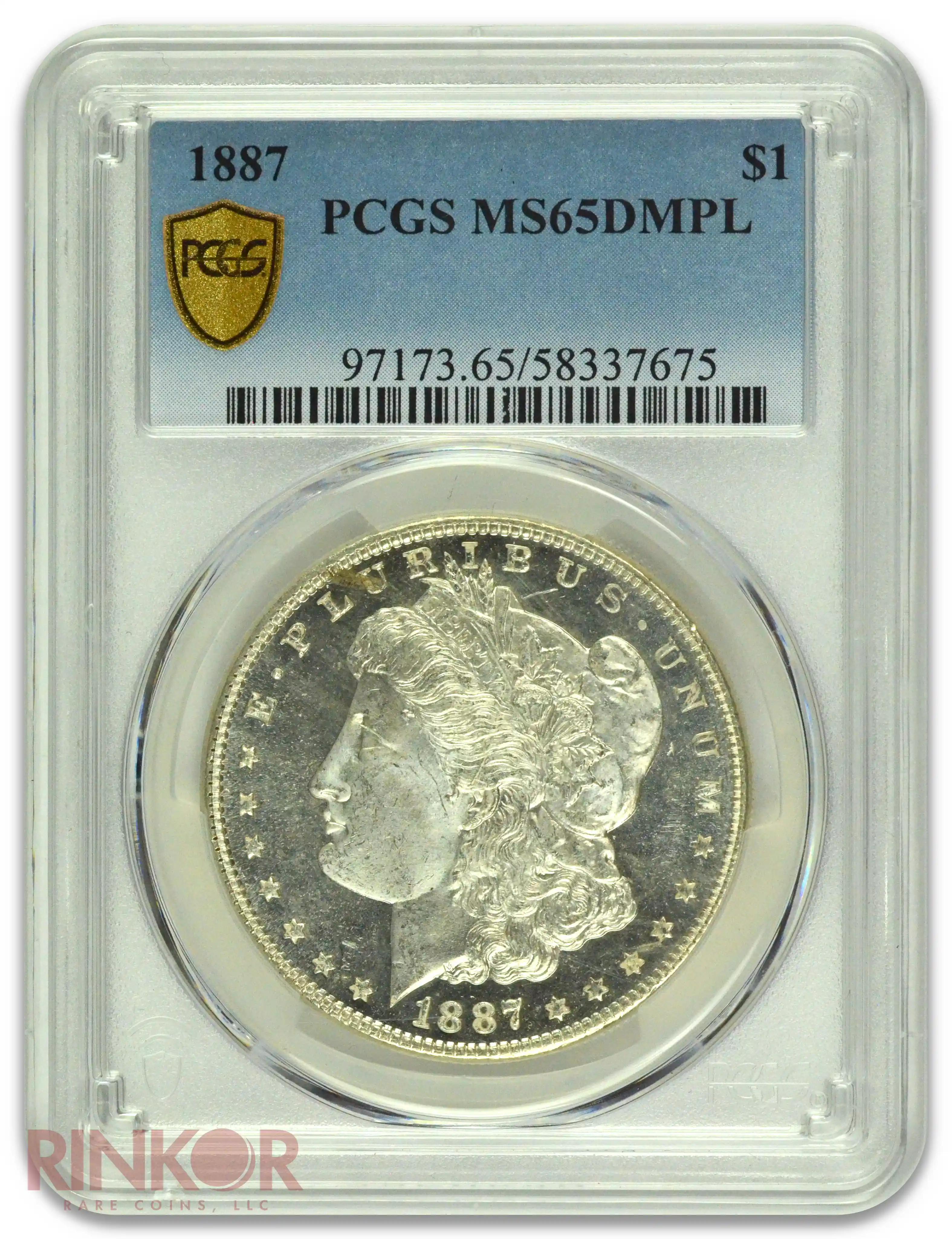 1887 $1 Morgan Dollar PCGS MS 65 DMPL