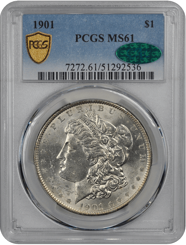 1901 Morgan PCGS CAC MS 61