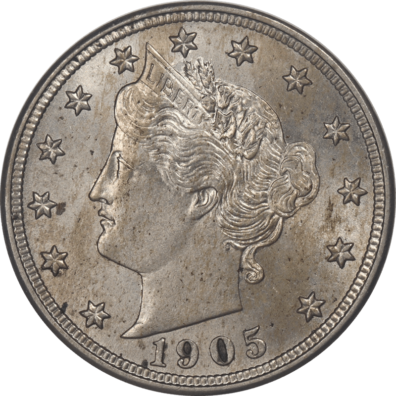 1905 Liberty V Nickel 5c Choice Uncirculated - Nice Original Coin 