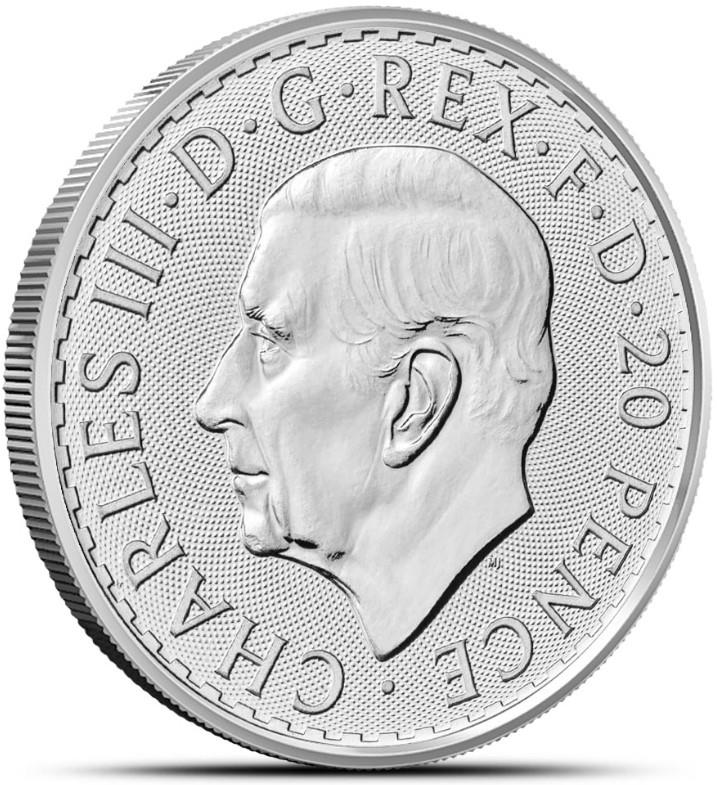 2024 20 Pence 1/10oz. Great Britian Silver Britannia, BU