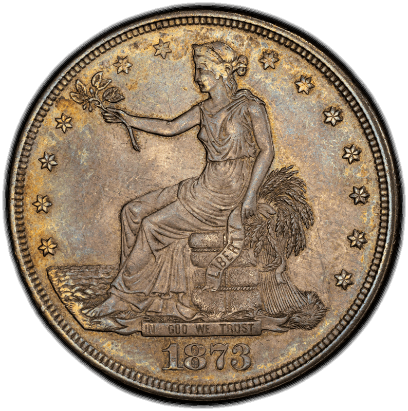 1873 T$1 PCGS MS64 CAC 