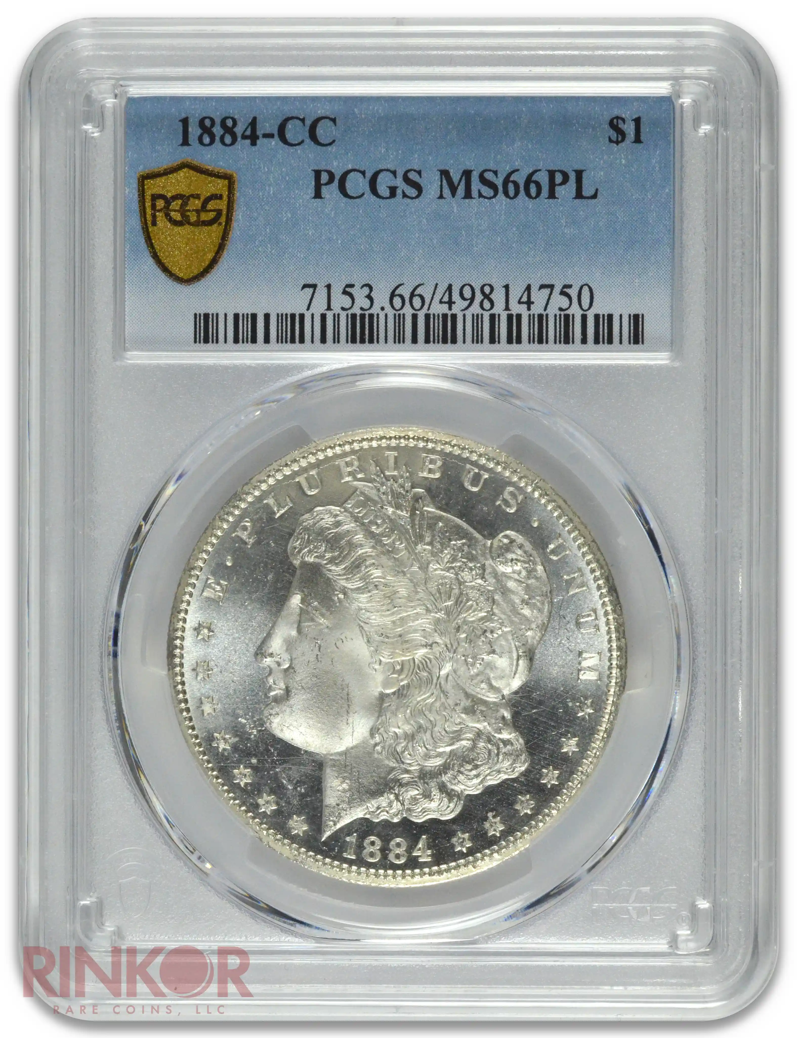 1884-CC $1 PCGS MS 66 PL