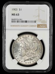 1903 $1 NGC  MS63