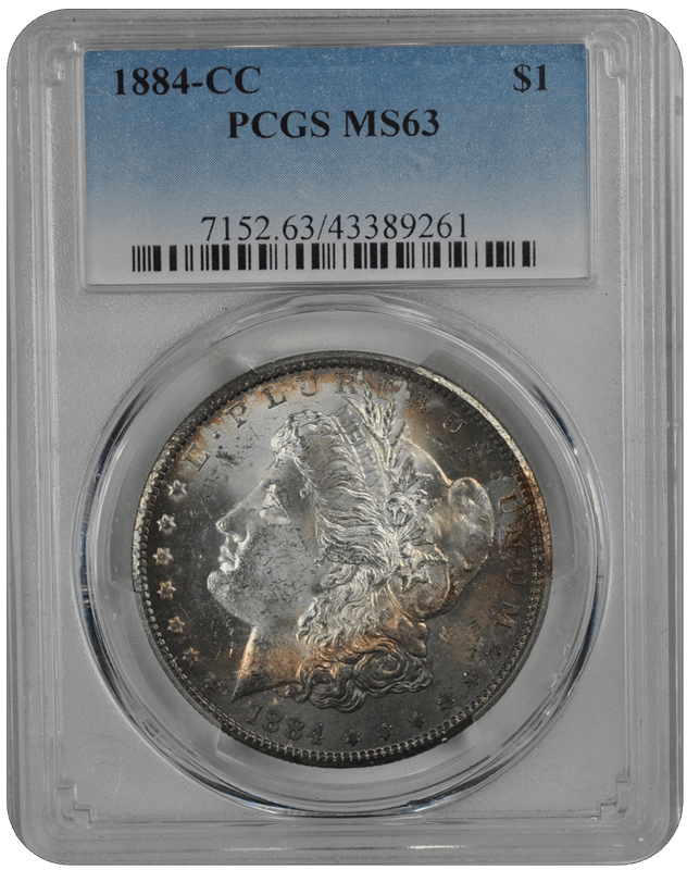 1884-CC $1 Morgan Dollar PCGS  #3608-6 MS63