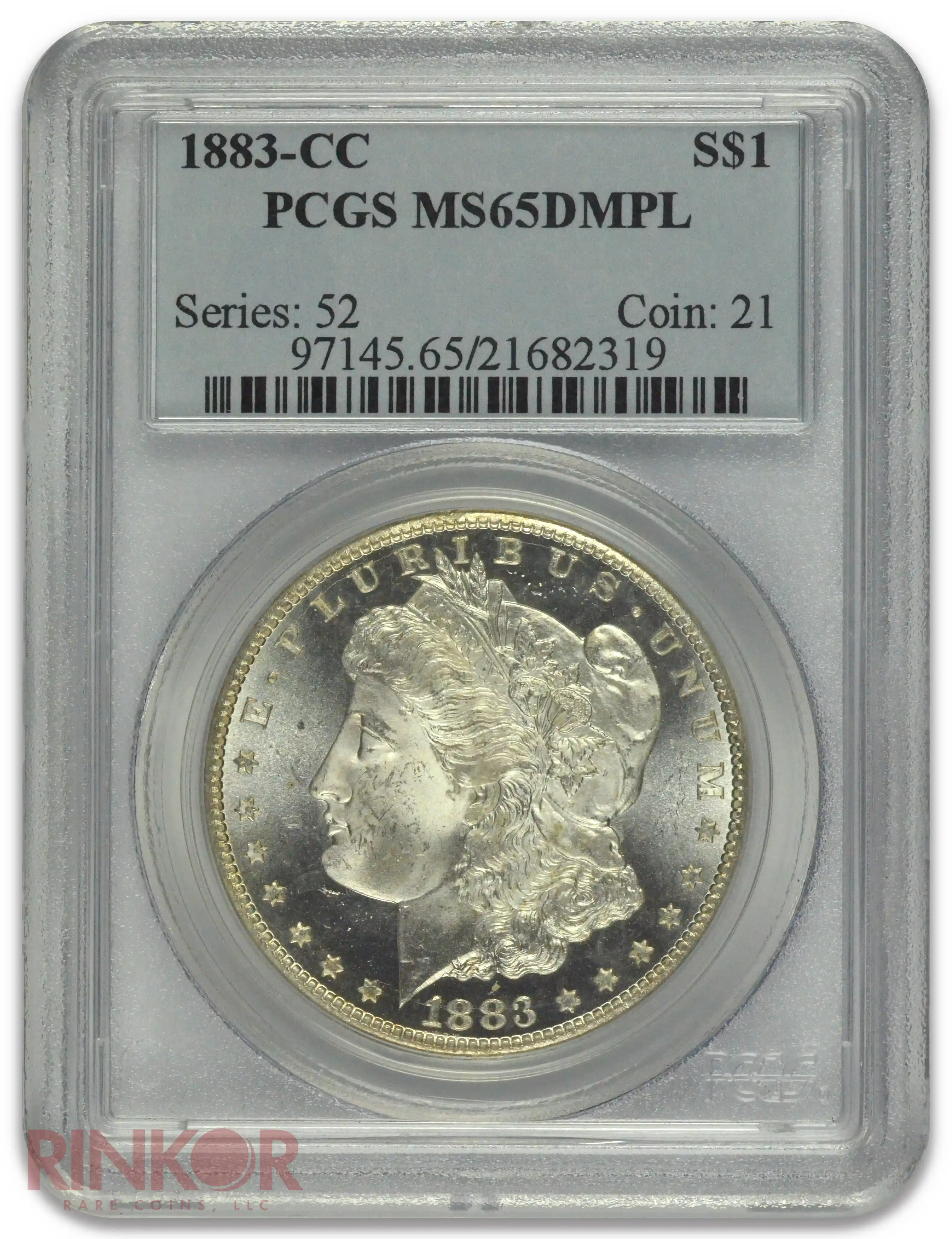 1883-CC $1 Morgan Dollar PCGS MS 65 DMPL