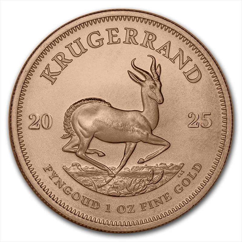 2025 1oz South African Gold Krugerrand, BU 