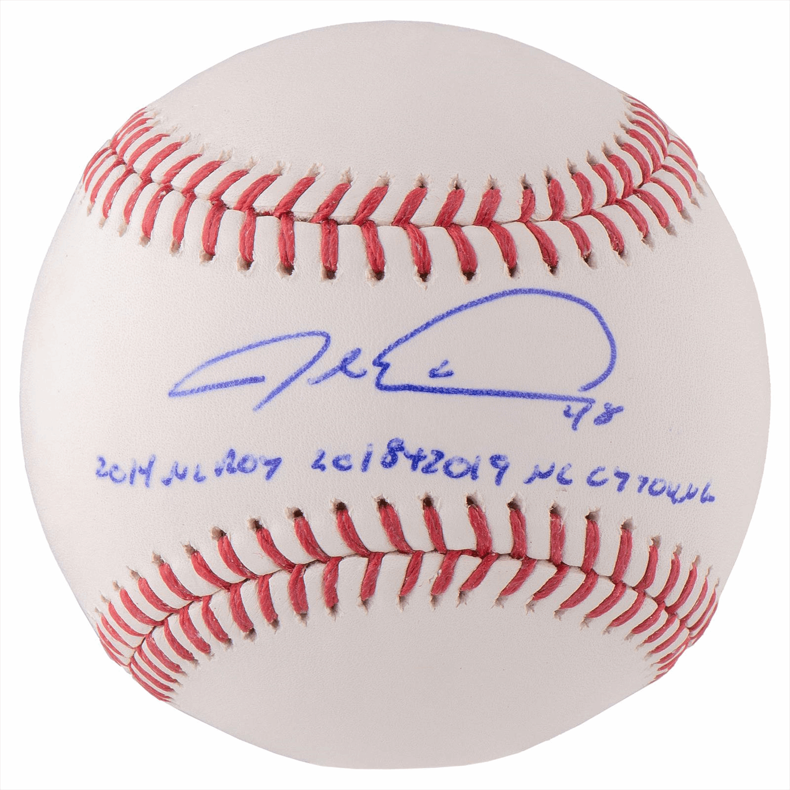 Jacob deGrom Autographed Baseball Multi-Inscribed JSA Certified 