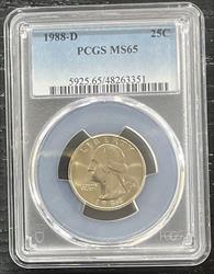 1988-D Washington PCGS MS 65