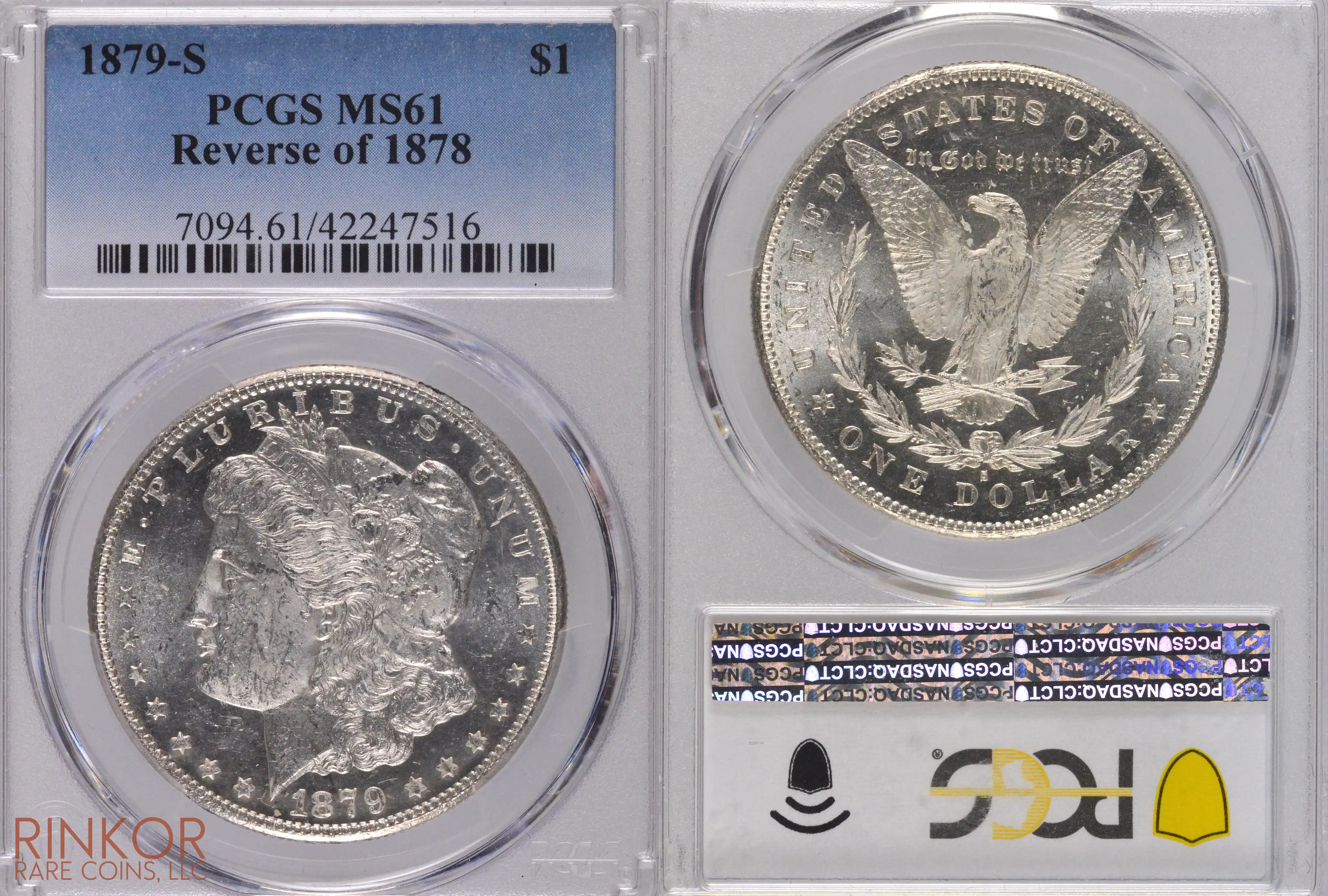 1879-S $1 Reverse of 1878 PCGS MS 61