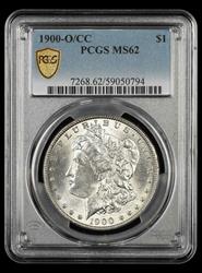 1900 O/CC $1 PCGS MS62