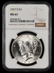 1927 D $1 NGC MS63